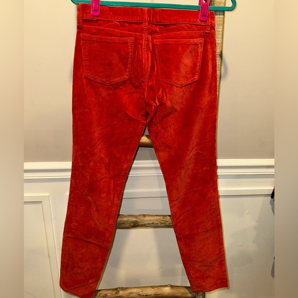 J. Crew Red Velvet Toothpick Pants Women's Size 24 - Picture 7 of 10